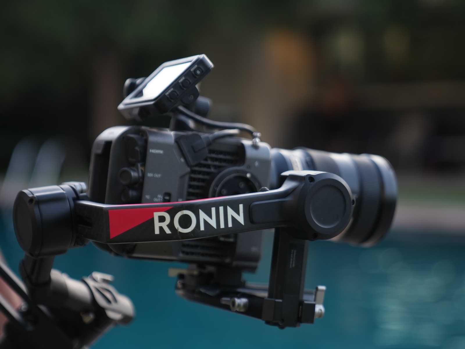 Sony cinema camera rigged on a DJI Ronin gimbal on a Heero Agency shoot