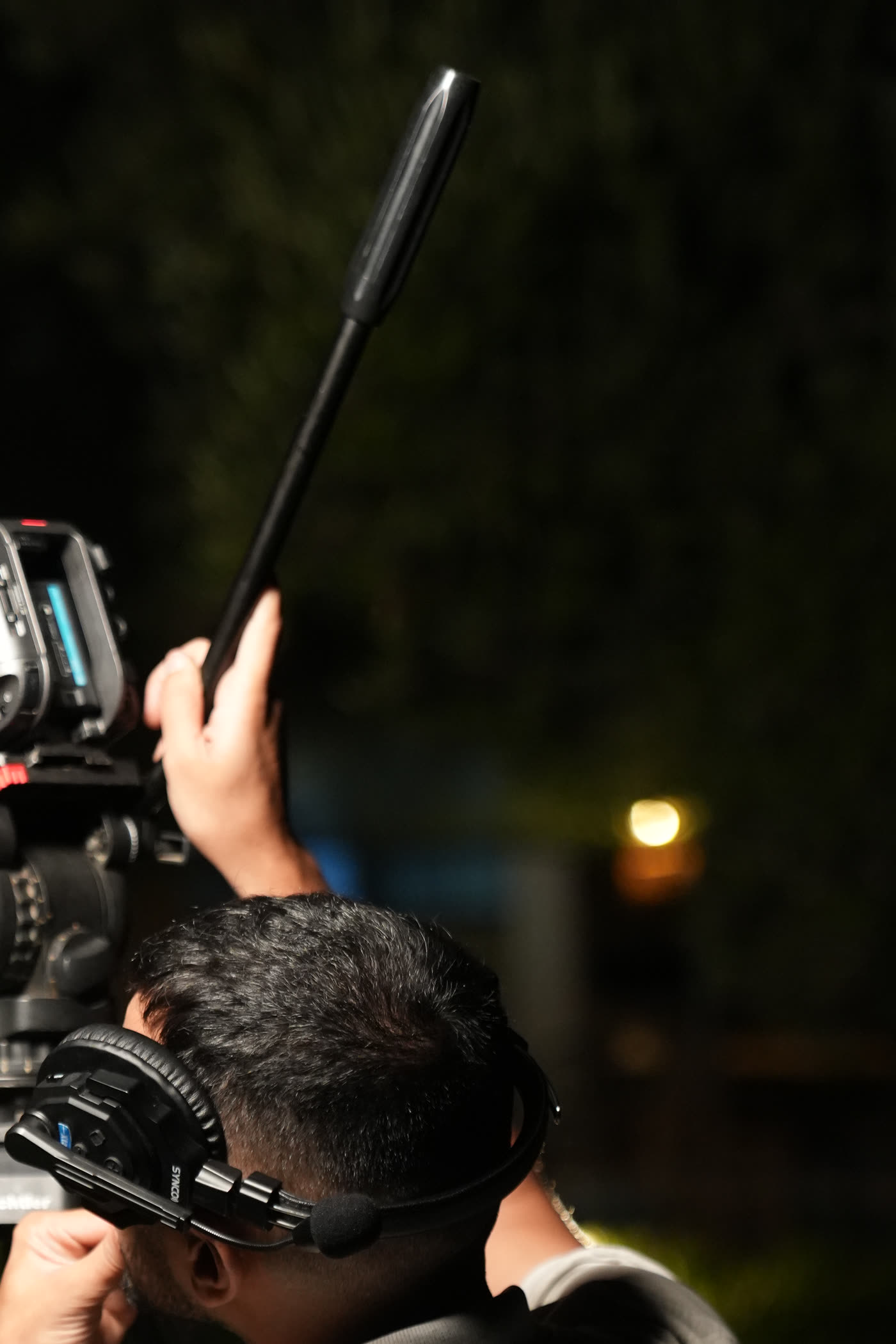 Heero Agency operator filming at night in Agadir